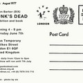 Punk's Dead Invitation Postcard Back