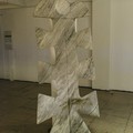The Leaf marble sculpture at The Worst Of Martin Zet show in Divus Prague