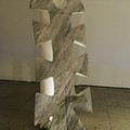 The Leaf marble sculpture at The Worst Of Martin Zet show in Divus Prague